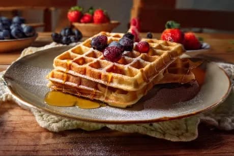 Meyveli waffle